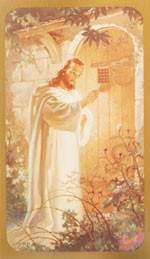 Jesus Knocking (Heart's Door) Pocket Card