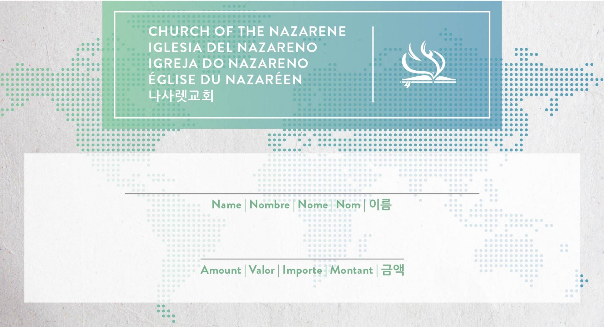 Church of the Nazarene Envelope